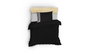 L'essentiel linge de maison Juego de funda de edredón individual Ranforce - Negro y Gris